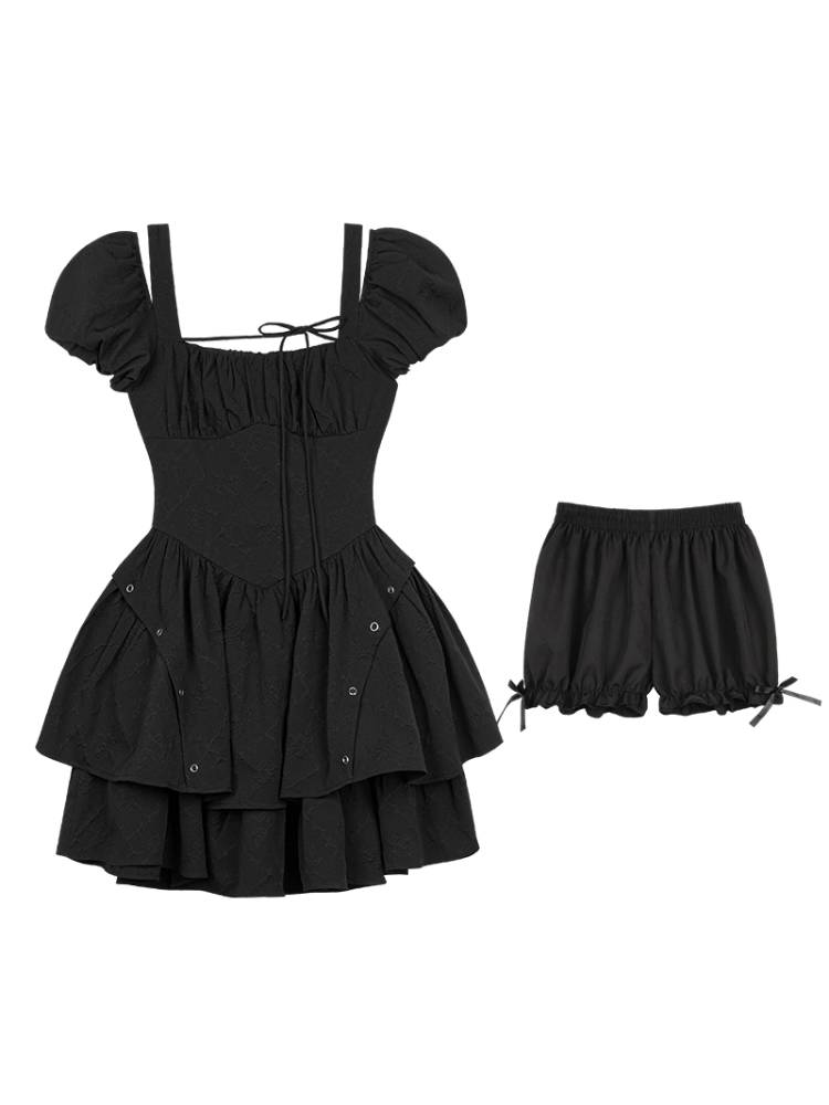 Black slim dress【s0000008908】