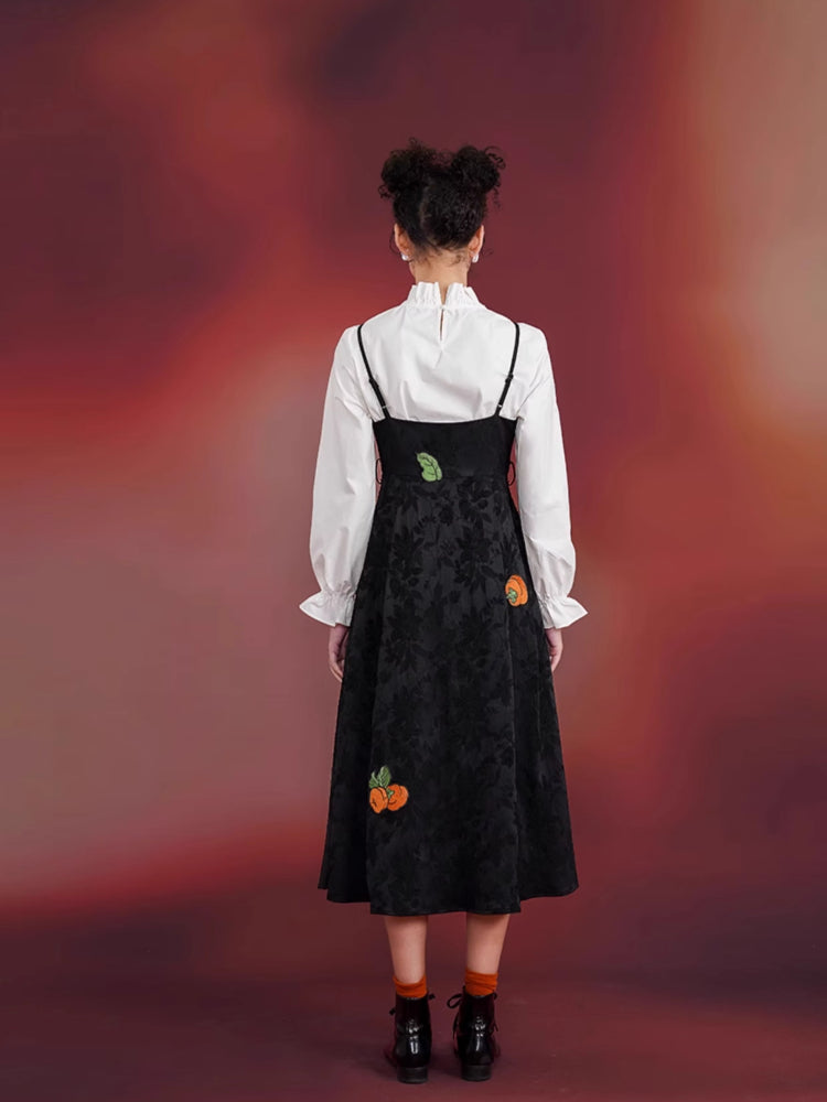 Chinese style embroidery suspender dress【s0000006530】