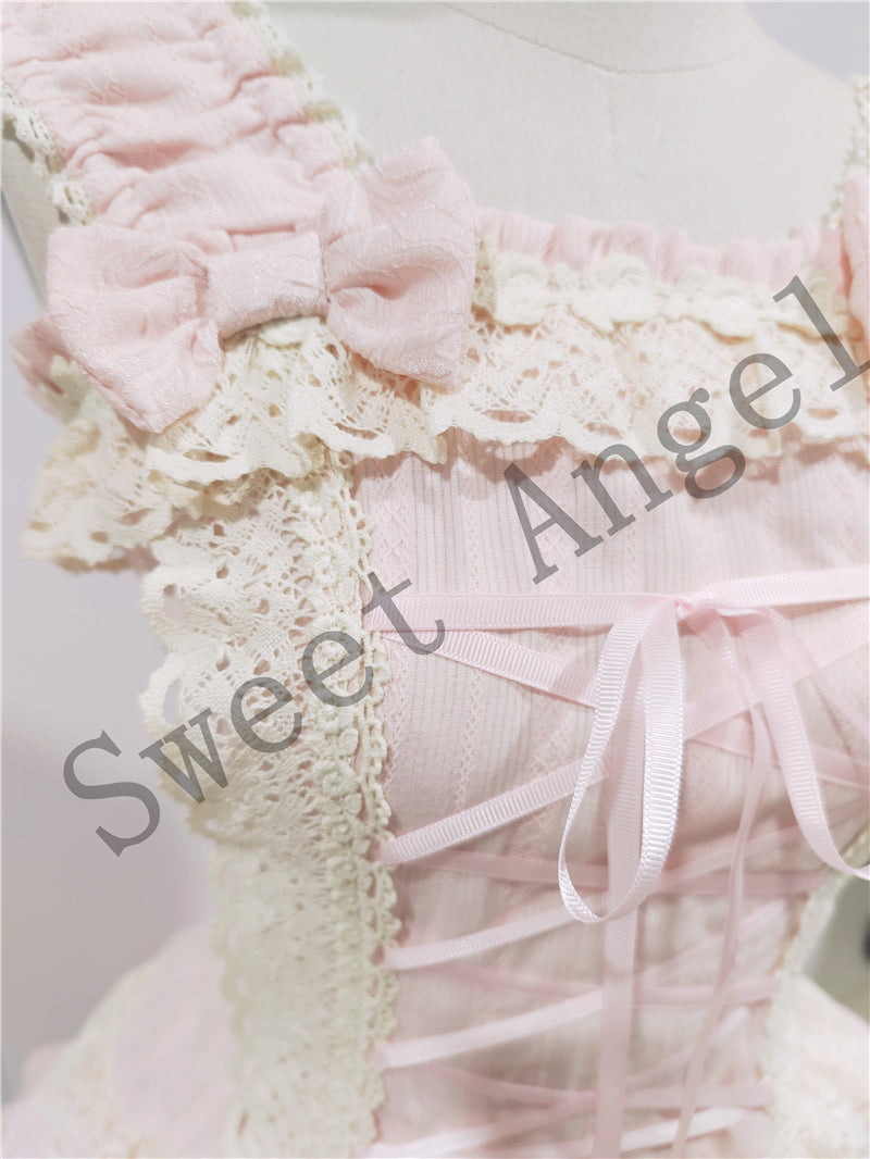 Sweet Angel - Balletcore Sweet Lolita Pink Dress Set