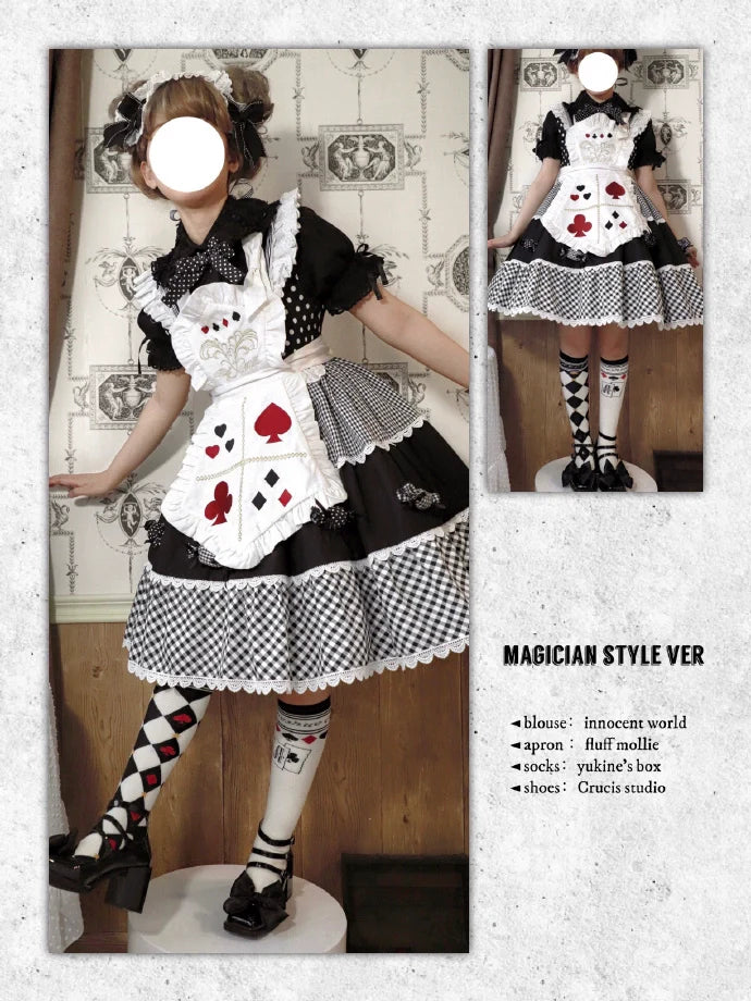 Yukines Box - Daily Lolita Cotton Asymmetric Print Socks