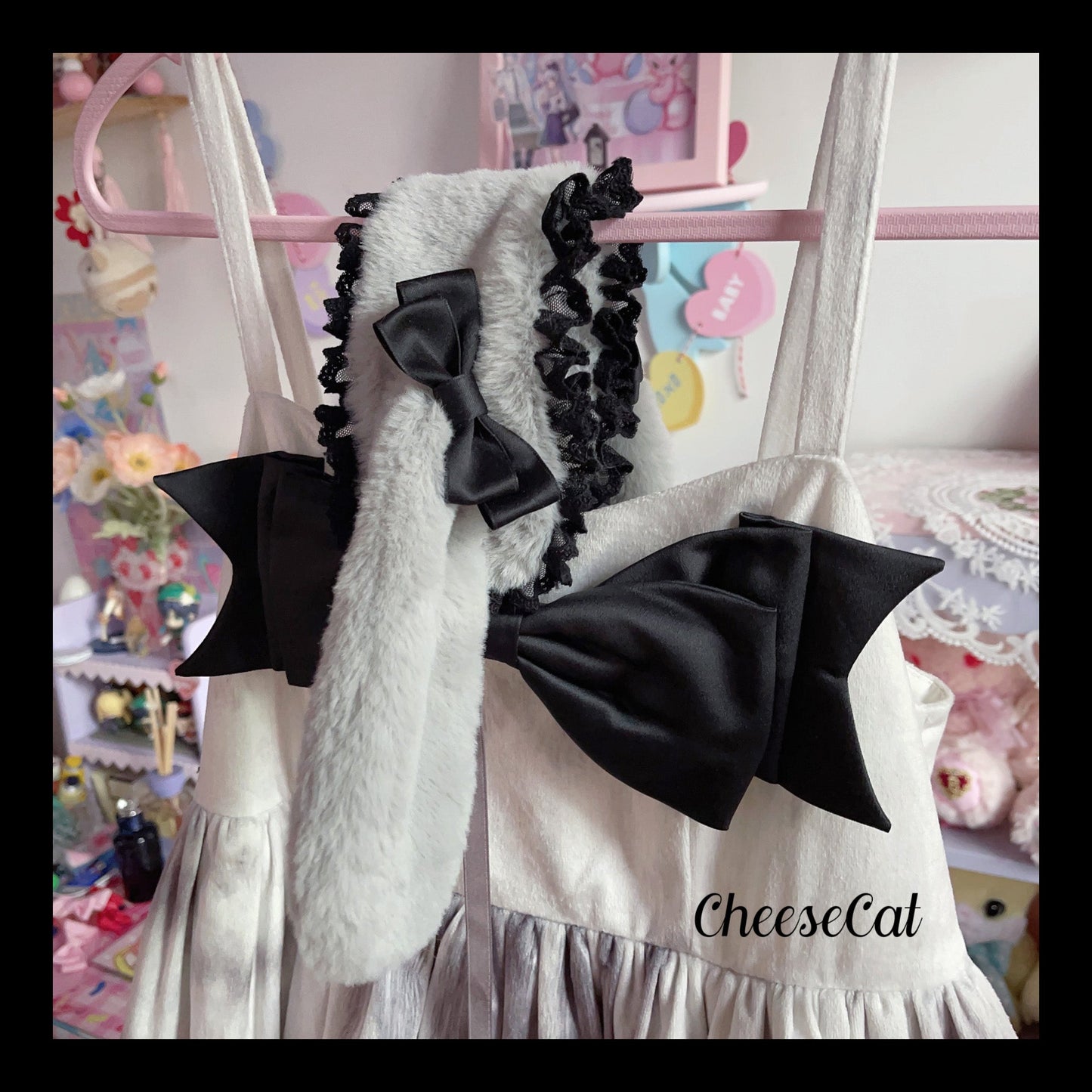 Cheese Cat - Fluffy Lop-Eared Bunny Sweet Lolita Hairband