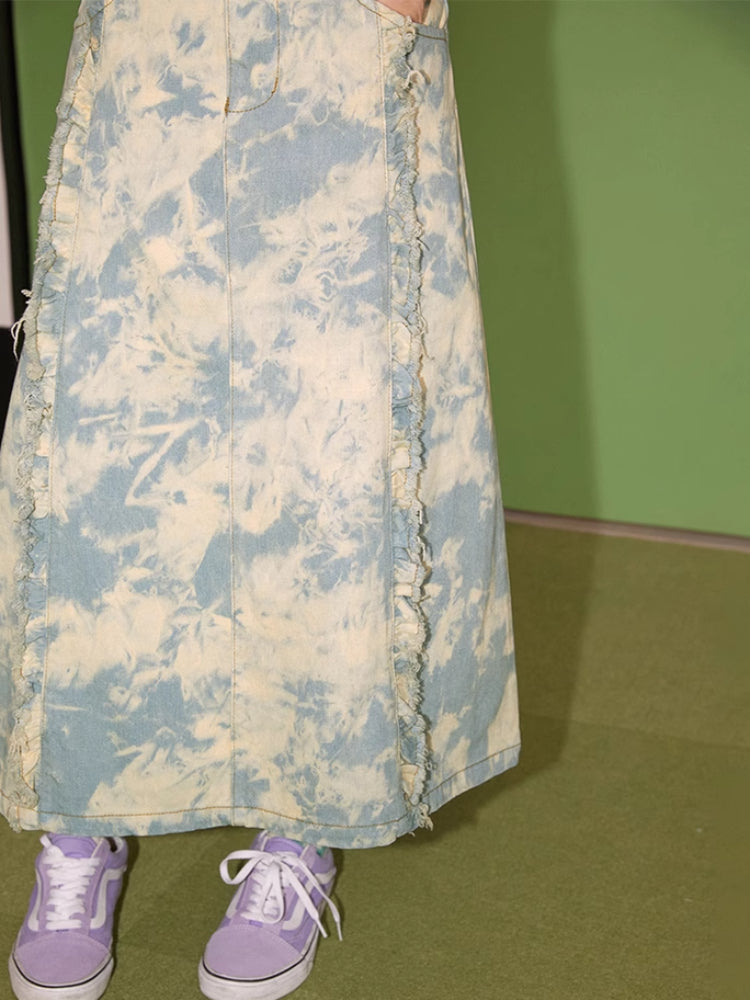 Denim long skirt【s0000007416】