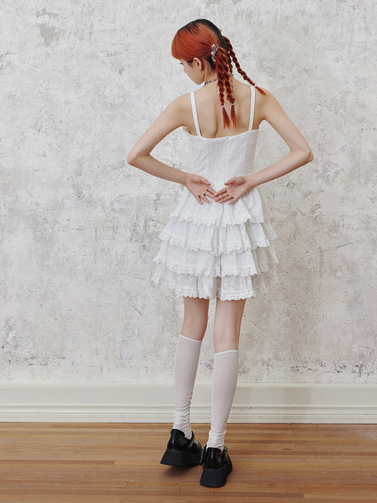 Strap lace cake skirt【s0000002510】