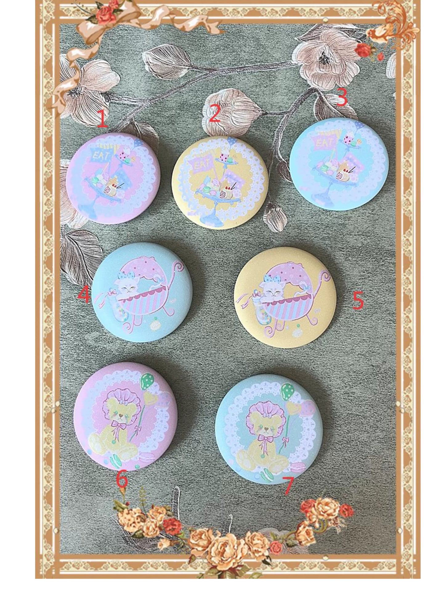 Infanta - Macaron Dolly House - Sweet Lolita OP Printed Dress, Side Zipper