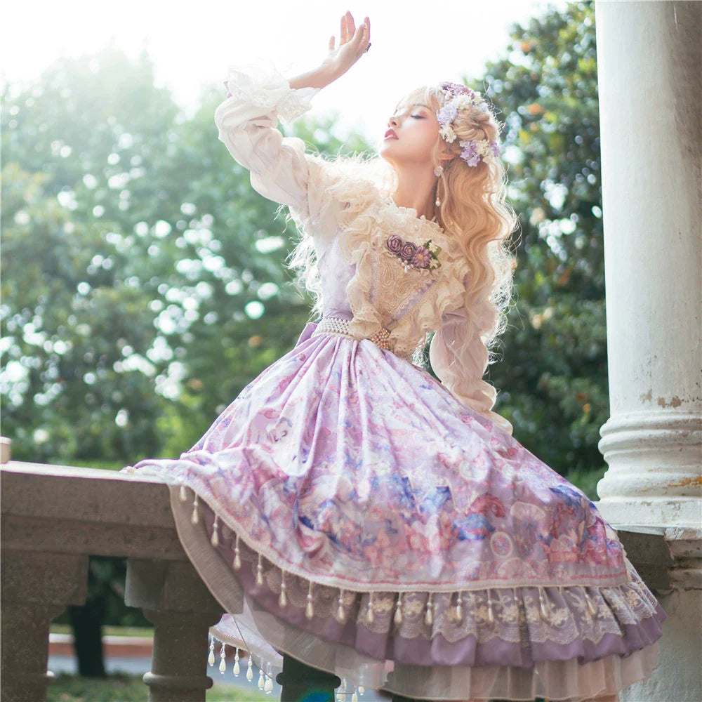 Miss Point - Elizabeth Meow - Classic Lolita Blouse Lotus Root Sleeve Lolita Shirt