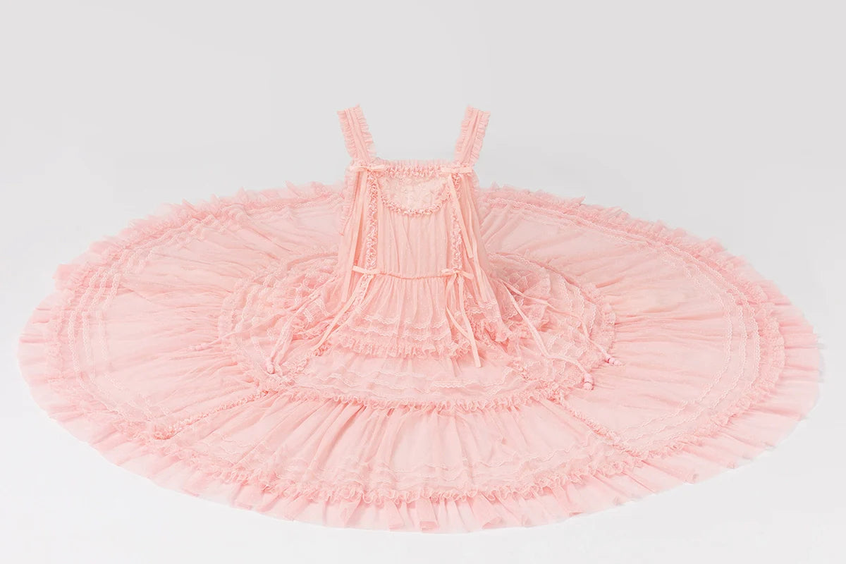 Polyhymnia - Secret Forest - Classic Lolita JSK Dress Multi-layered Dress Summer Gauze Dress