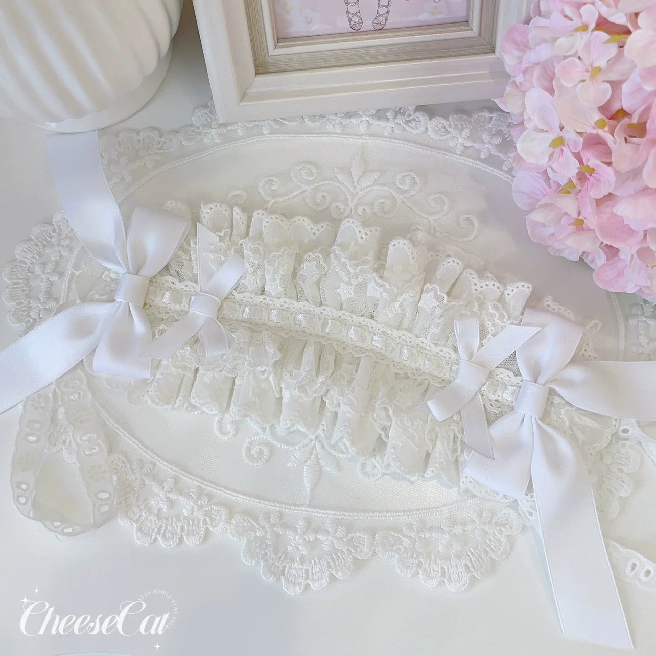 Cheese Cat - Sweet Lolita Headband Ribbon Bow Headbands