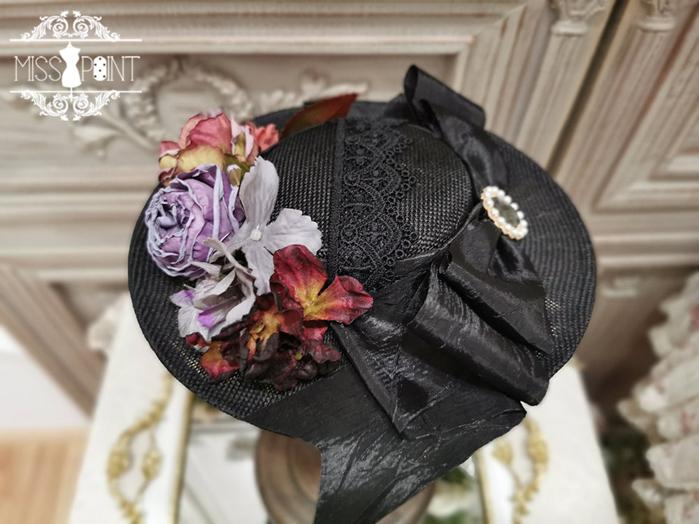 Miss Point - Woody Rose - Elegant Flower Lolita Hat