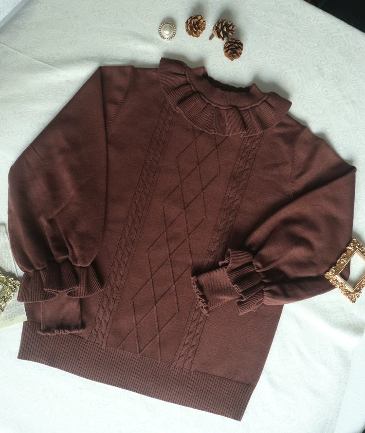 Forest Fluorescent Carps - Sweet Lolita Sweater Autumn and Winter Lolita Inner Wear