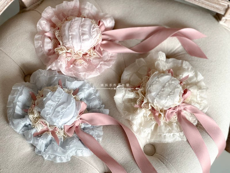 MAID - Spring of Mist - Sweet Lolita Bow Hairclip Bowler Hat KC