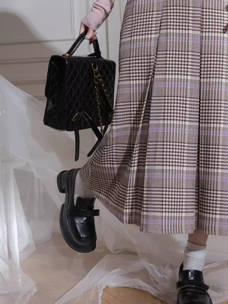 Milk brown jacket + skirt【s0000007220】