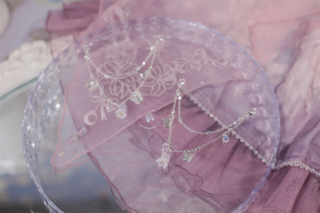 Sky Rabbit - Krystal Flower Wedding Style Shoe Chain