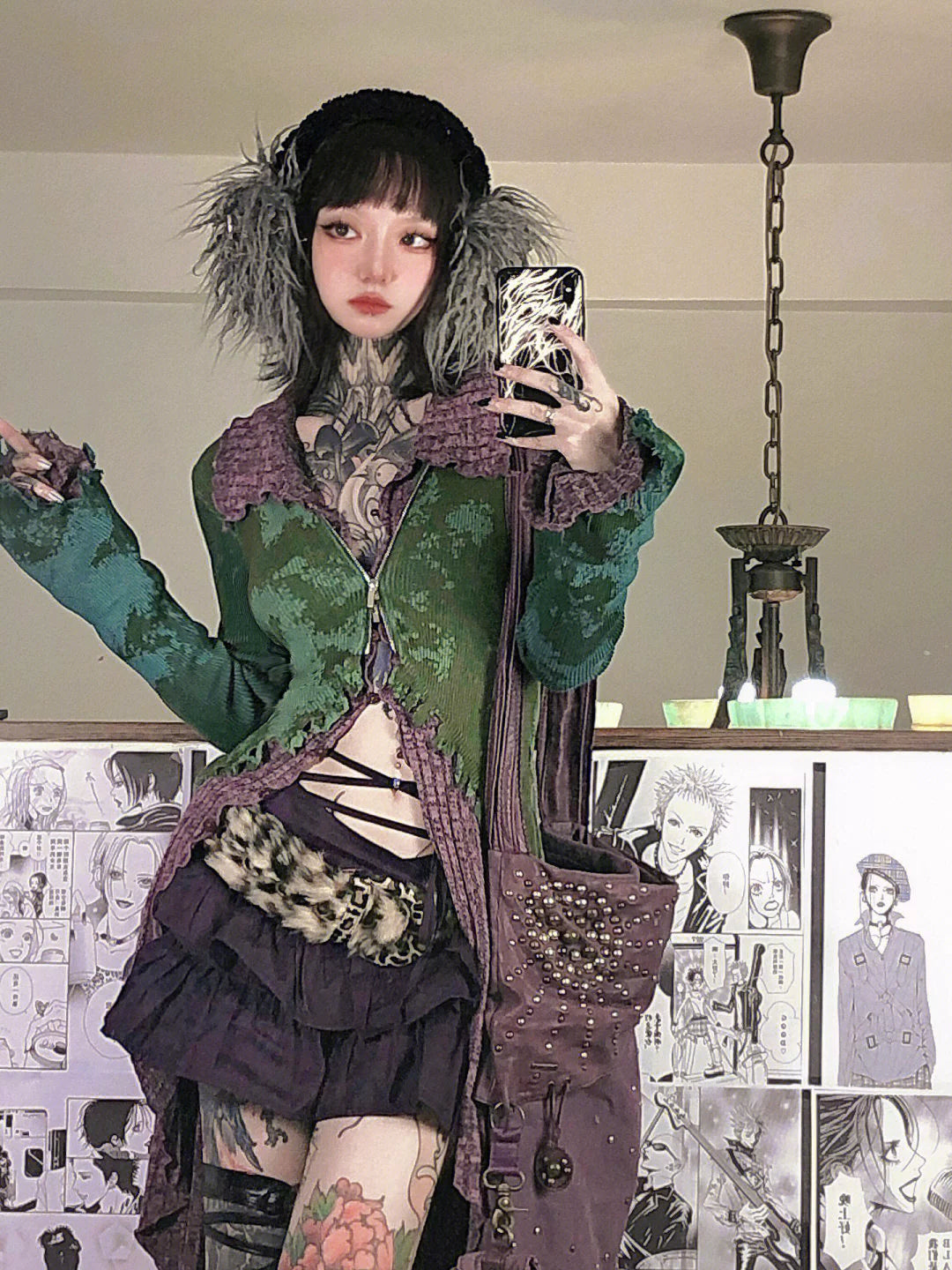 turtleneck slim fit street jacket