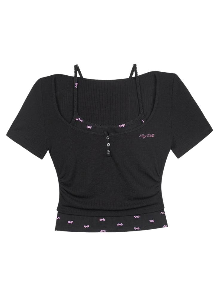 Fake two-piece t-shirts【s0000008895】