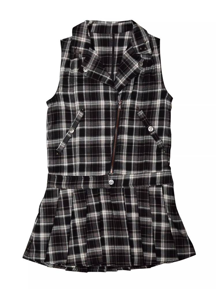 Sleeveless shirt pleated dress【s0000008451】