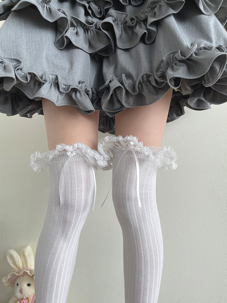 WAGUIR - Daily Lolita Stockings Over-the-Knee Cotton Long Socks