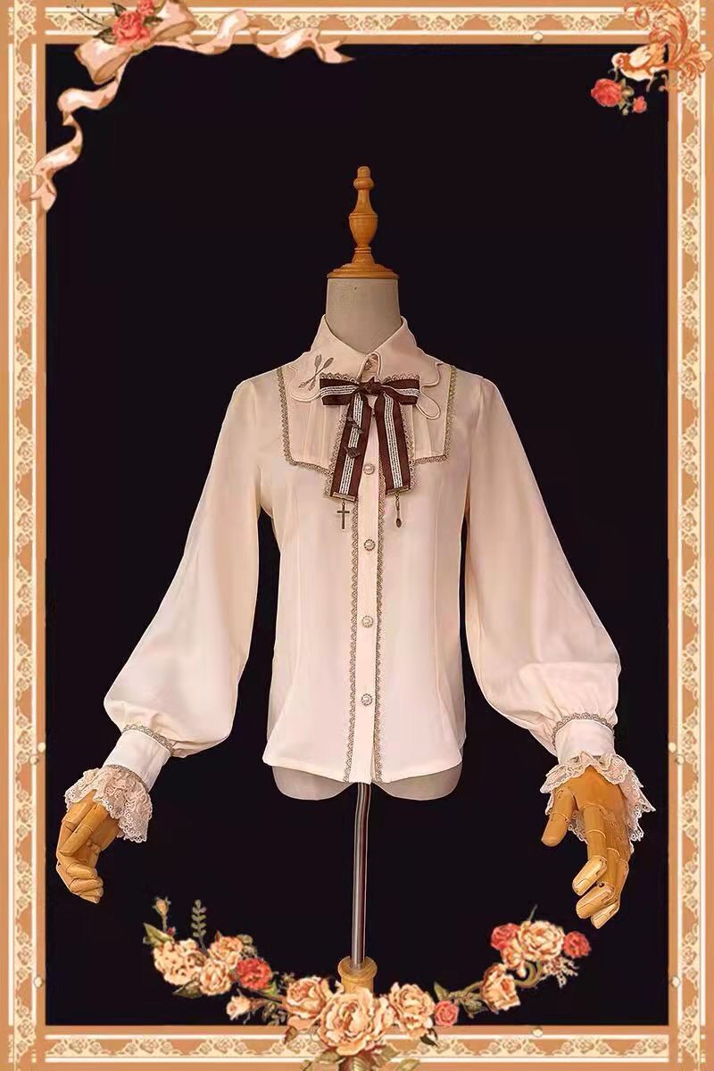 Infanta - Elegant Lolita Embroidery Lapel Blouse