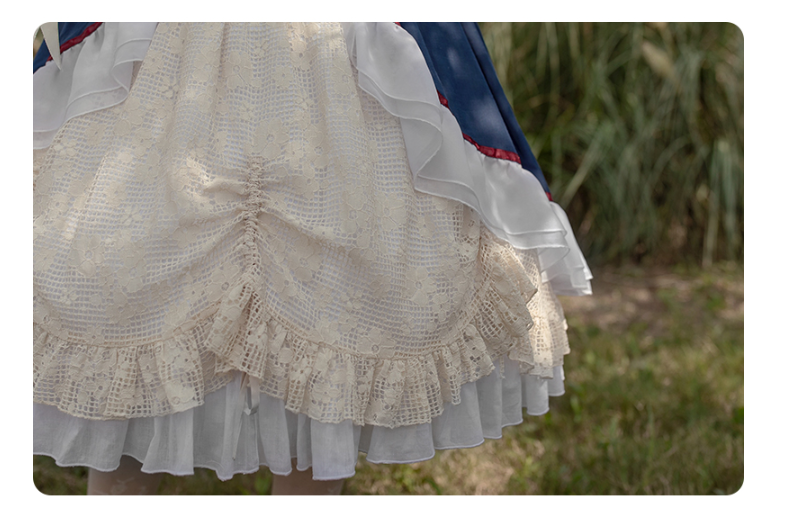 With Puji・朶now White - Lolita Flounce Hemline OP Dress