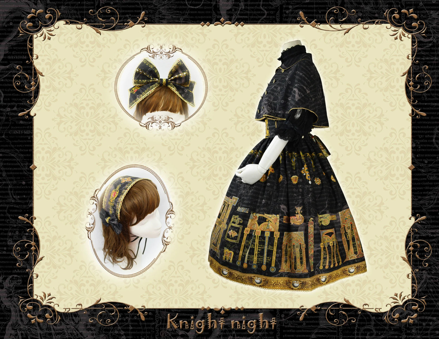 Knight Night - The Secret of Kells - Elegant Lolita Cape Short Lolita Cloak