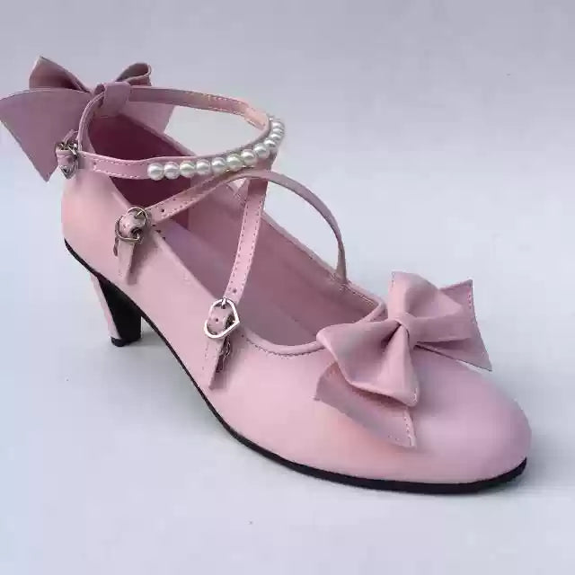 Antaina - Thin Heel Princess Lolita Shoes Plus Size 45-48