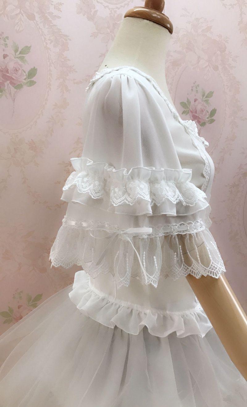 YIlia - Summer Lace Short Sleeve Lolita Blouse