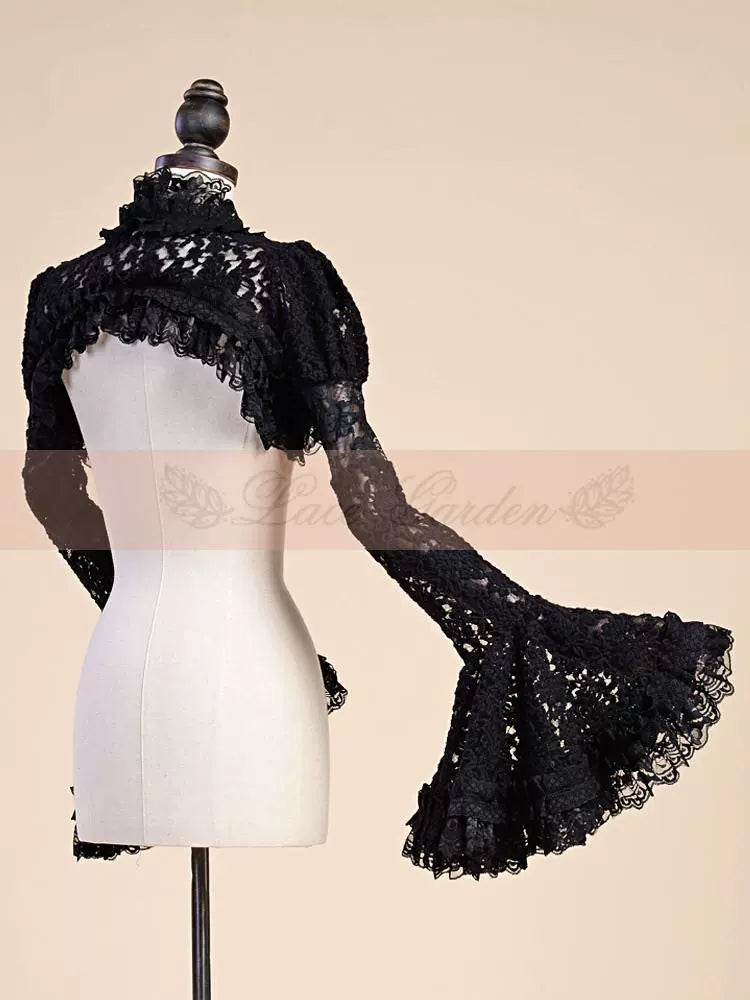 Vintage Lolita Bolero French Court Embroidered Lace Top