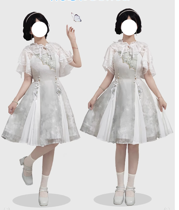 Time Memory - Sweetheart Curtain - Sweet Lolita Shawl Short Sleeve Lace Cardigan