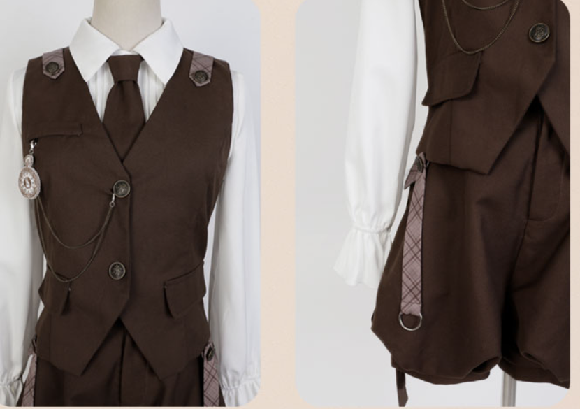 Letters from Unknown Star - Detective Rabbit Kiri - Ouji Lolita Outfits, Backpack Pants