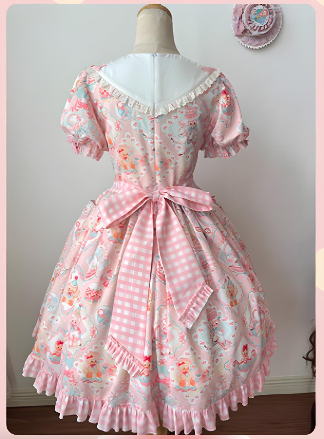 NanShengGe - Sheep Party - Sweet Lolita OP V-Neckline Lolita Dress