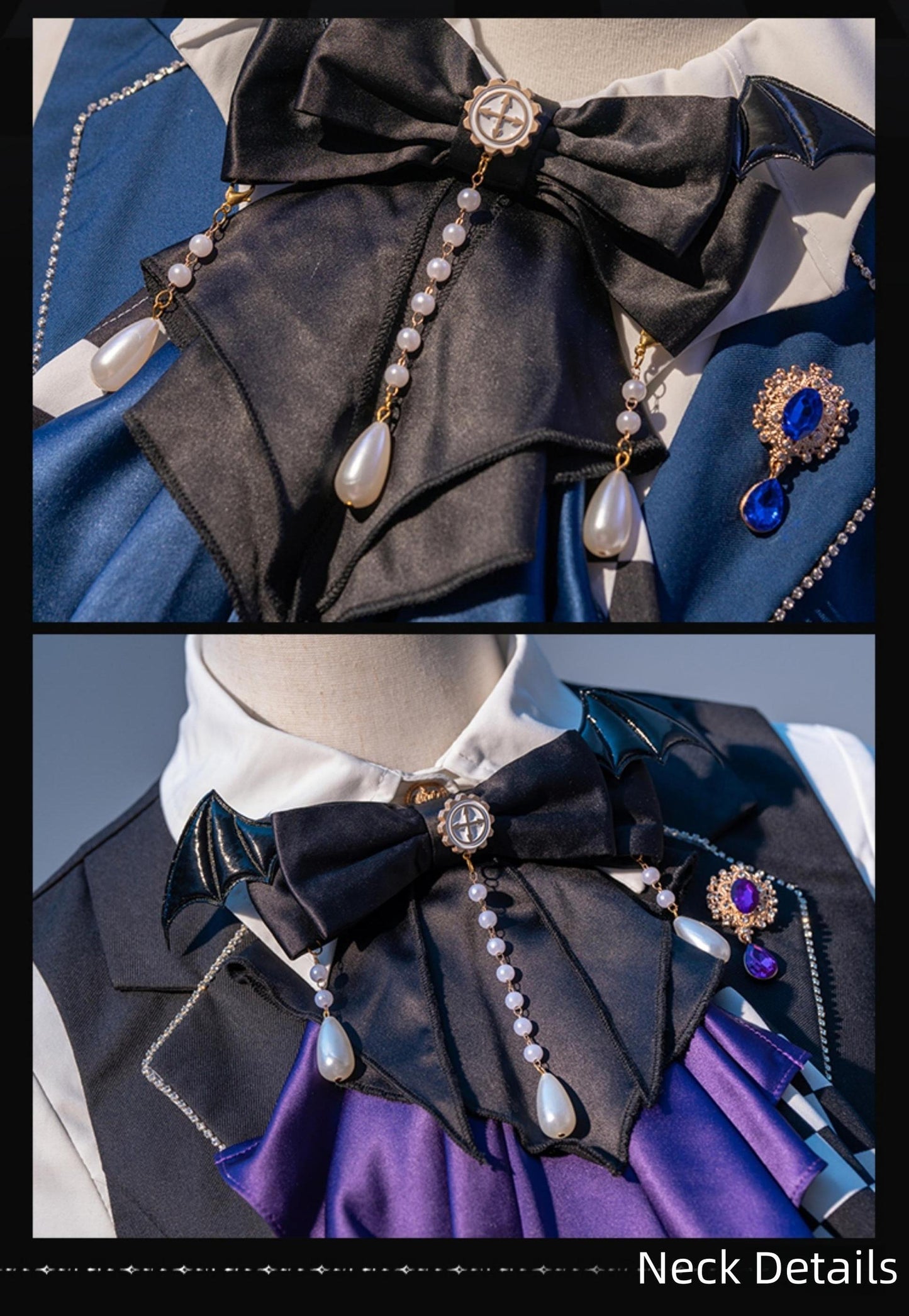 Forest Fluorescent Carps - The Judge's Game - Light Blue Ouji Lolita Shorts, Short Sleeve Shirt