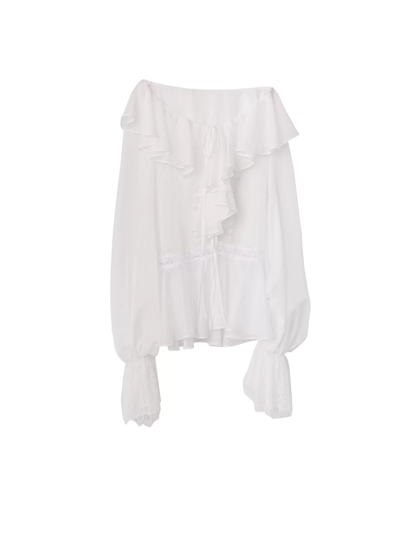 Airy Andromeda Style White Blouse