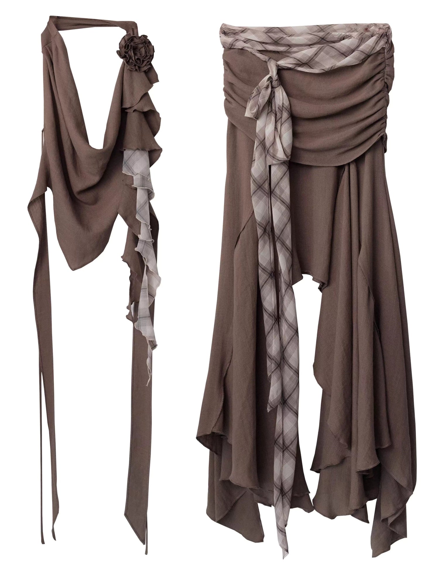 Asymmetrical Swing Vest & Skirt Set-Up