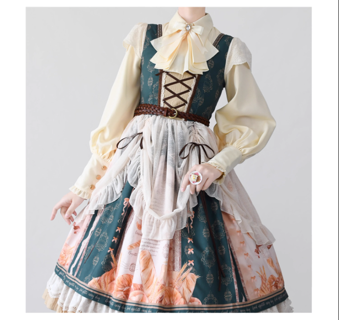 Time Memory - Elegant Lolita Slim Fit Mutton Sleeve Blouse