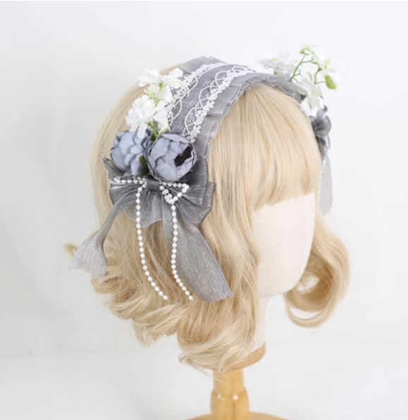Xiaogui - Elegant Lolita Floral Lace Handmade Headband