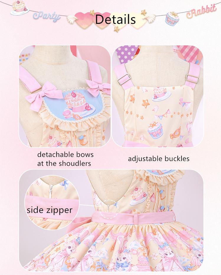 Mewroco - Party Bunny - Sweet Lolita Salopette Cute Daily Lolita Dress