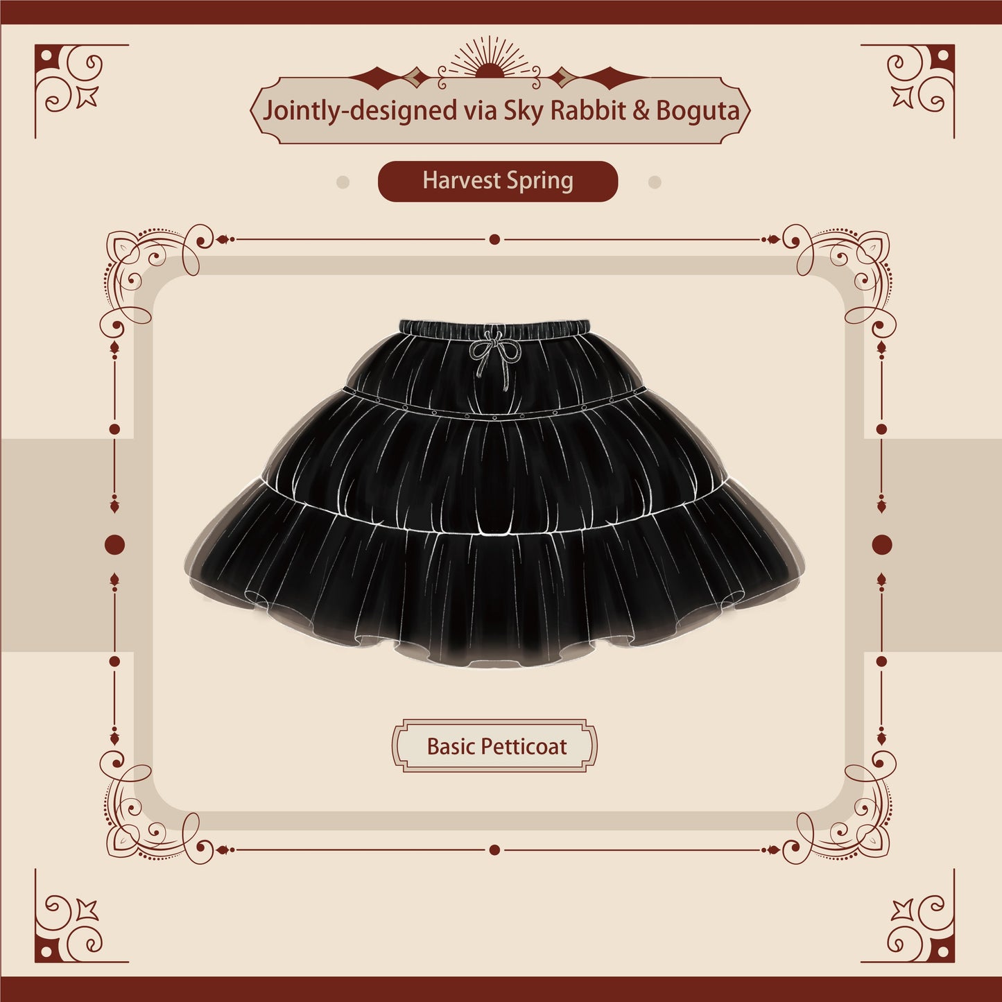 Sky Rabbit - Harvest Spring - 35cm/45cm Basic Lolita Petticoat