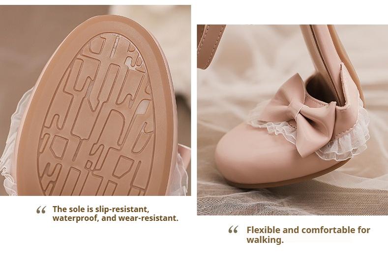 Yana - Sweet Lolita Sandal with Low Chunky Heel and Bow Decoration