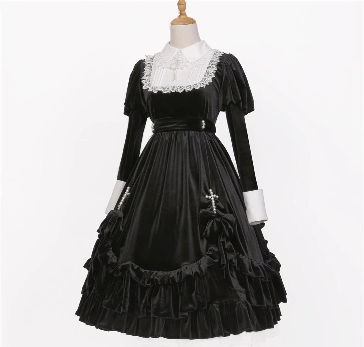 Sweet Date - Halloween Gothic Lolita OP Dress Princess Winter Dress