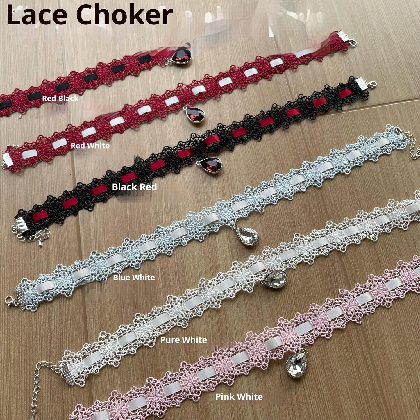 Uncle's Workshop - Stacked - Lolita Accessory Set Hairband Bow Trailing Brooch Choker