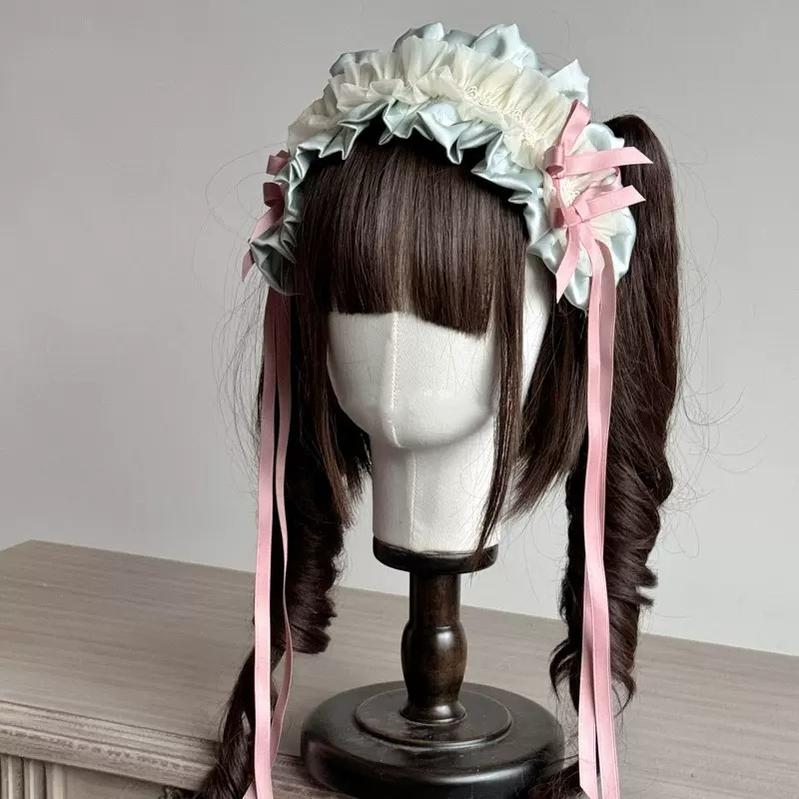 MAID - Elegent Lolita Bonnet Black Ribbon BNT