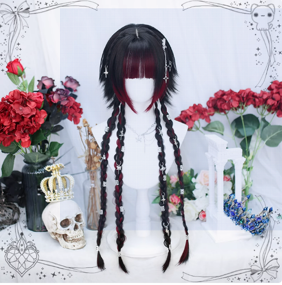 Dalao Home - Moon Night - Lolita Highlights Bang Short Wigs