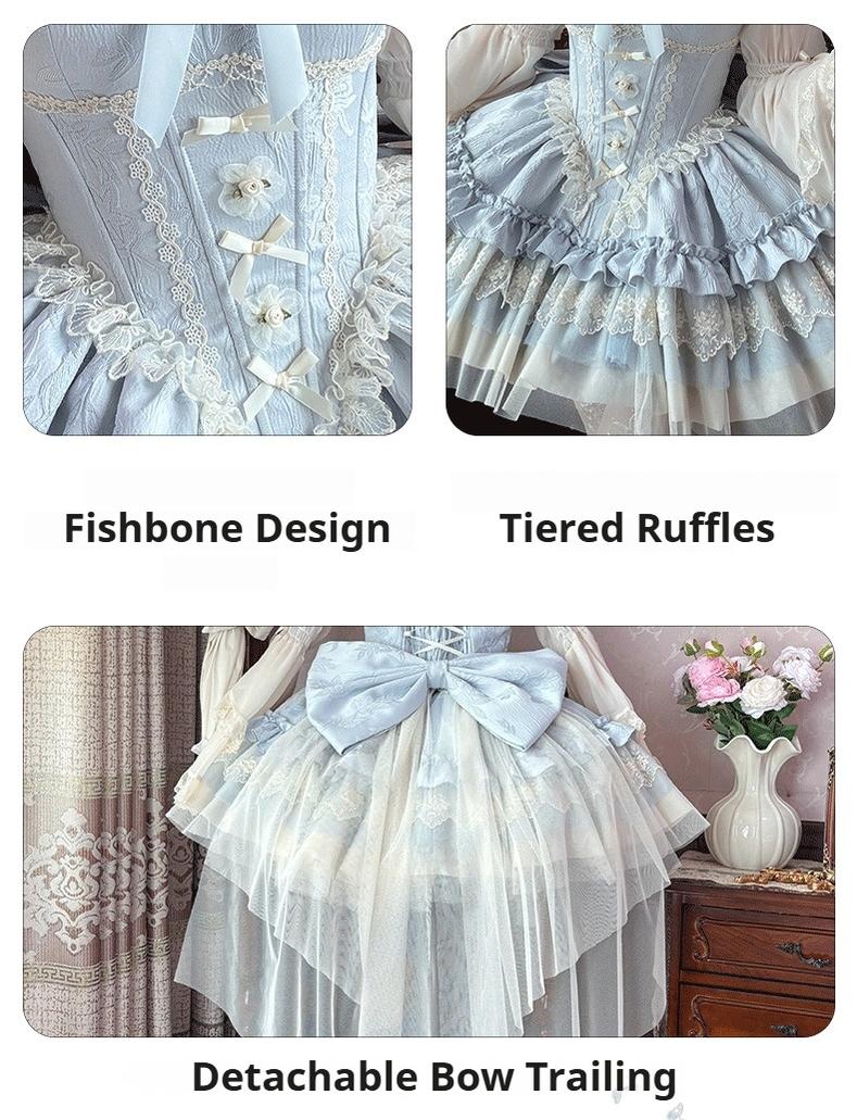 ZhiJinYuan - Fleeting Dreams - Ballet Style Sweet Lolita Mini JSK with Choker