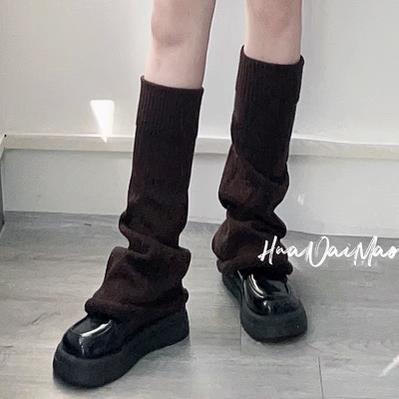 Hua Nai Cat - Winter Lolita Knit Leg Warmer Mid-Calf Socks