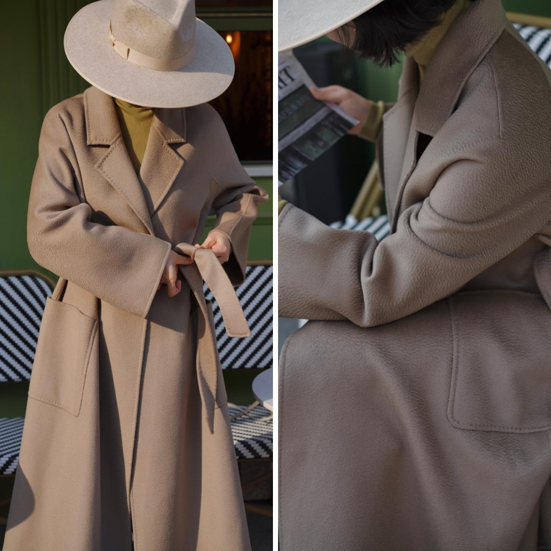 Lady of Shiba Classical Long Wool Coat