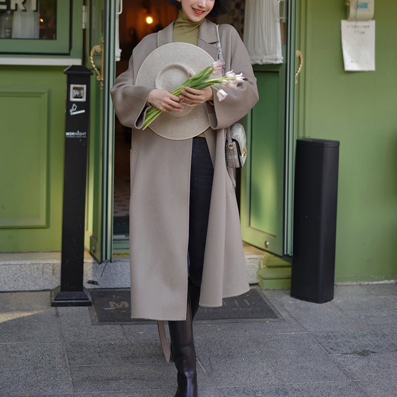 Lady of Shiba Classical Long Wool Coat