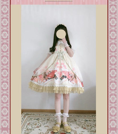 Strawberry Witch - Clock Encounter - Summer Lolita JSK Dress
