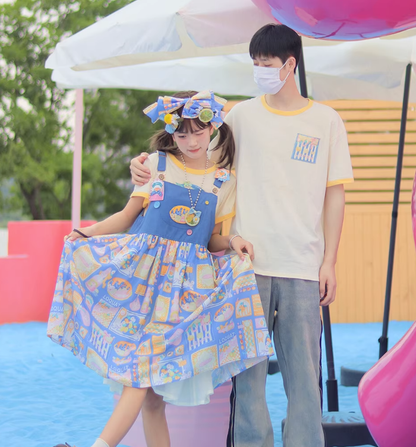 Miss Point - Daisy Lemon - Daily Lolita Lemon Print T-Shirt Customized