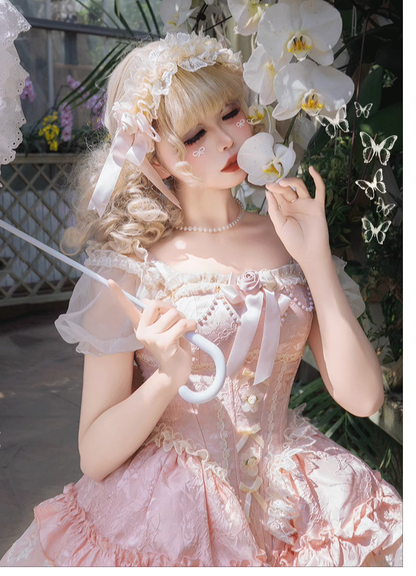 ZhiJinYuan - Fleeting Dreams - Ballet Style Sweet Lolita Mini JSK with Choker