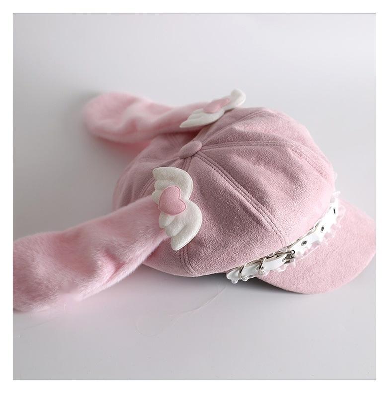 Xiaogui - Kawaii Lolita Hat Daily Baseball Cap with Detachable Ears