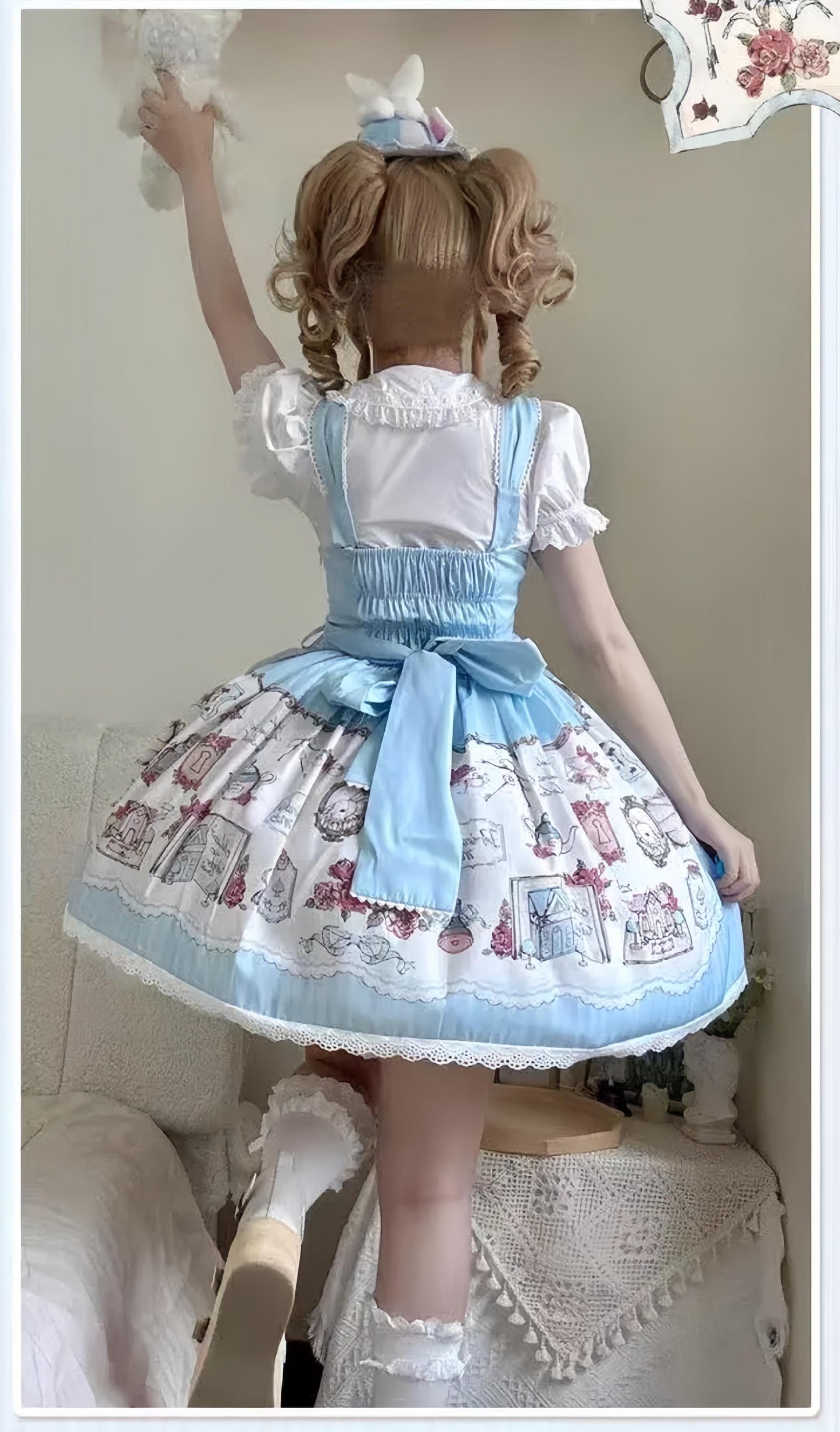 MeowMeow - Rabbit Collection Box - Bunny Print Kawaii Lolita JSK Dress, 3 Colors